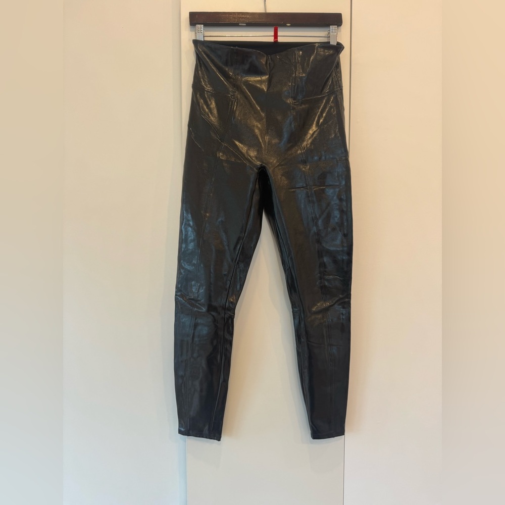 SPANX Shiny Black Leggings
